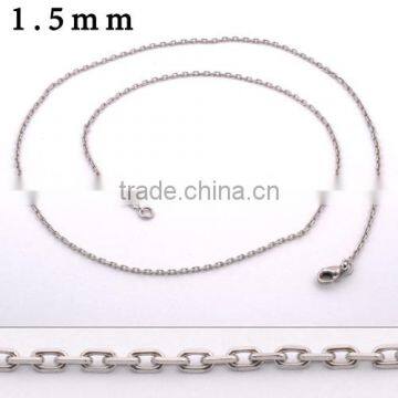 stainless steel long thin chain necklace(VN20055)