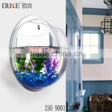 morden design wall mounted high transparent acrylic fish or plant display wholesale