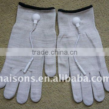 Textile Cotton Silver Fiber EMS Gloves