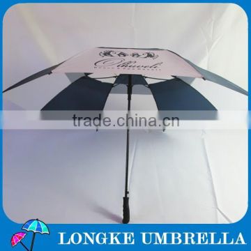 Double canopy layer windproof promotional golf umbrella