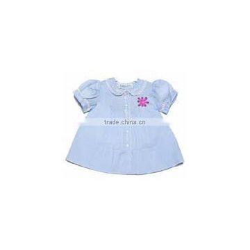 handmade dress infant girls dress with slip light blue hot dress kids girls