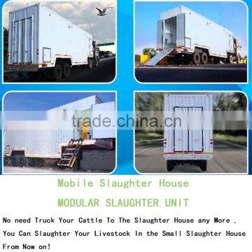 Mobile slaughter equipment cattle slaughter equipment poultry slaughter unit hen duck profession production small sluaughter set