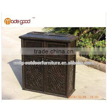 cheap double decorative barrel trash can metal frames