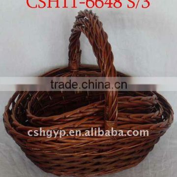 flower willow basket