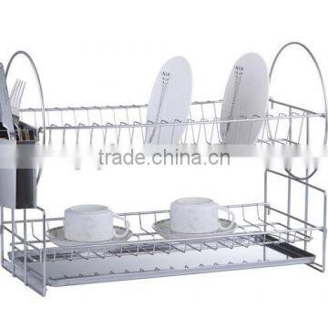 two tier stainless steel dish rack