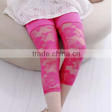 wholesale stock kids leggings lace pattern