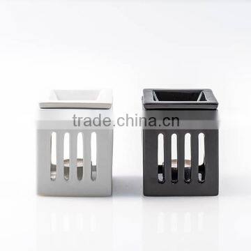 Wholesale White and Black Ceramic Fragrance Oil Burner Tart Warmer