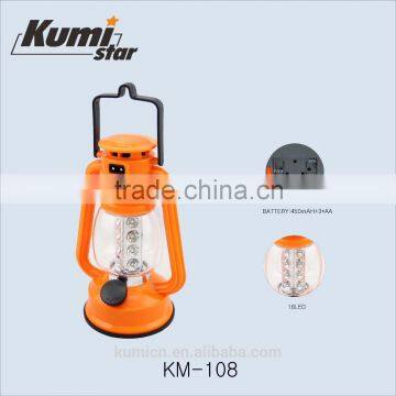 16SMD rechargeable and dry battery camping lantern KM-108