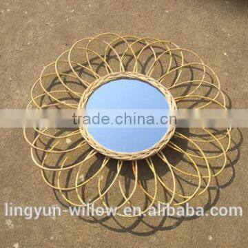 Round Decorative Rattan wicker Wall Mirror