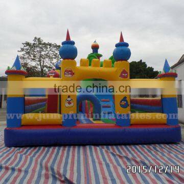 2016 Giant Inflatable Game Park 10mx6m Inflatable Entertainment City With Large Slide Inflatable Jumping Zone