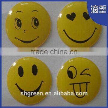 Smile face 3D spoxy resin dome sticker