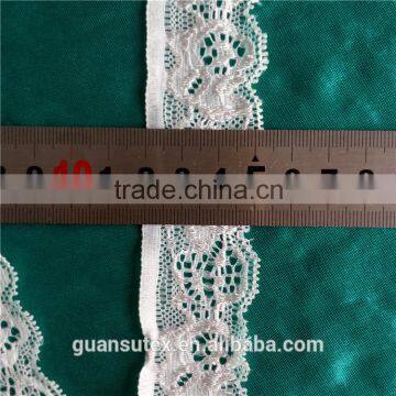 Silver French Nylon Bulk Lace Trim, Jacquard Decorative Thin Lace Trim With Shiny Yarn photo-3