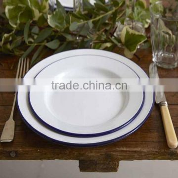 Hot Sale Great Enamel Plate,24cm round enamel plate for wedding using enamel dinnerset