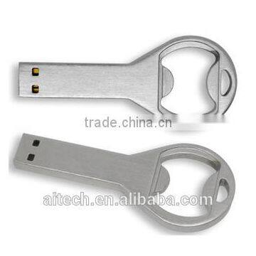 Customized Stainless steel USB Pendrive USB Bottle Opener with 2GB,4GB,8GB