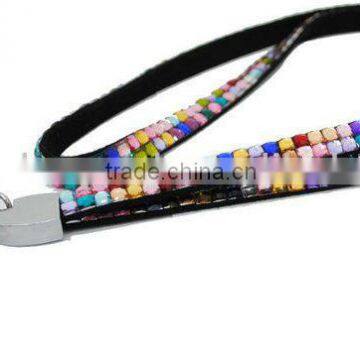 Multi Color Rhinestone Lanyard