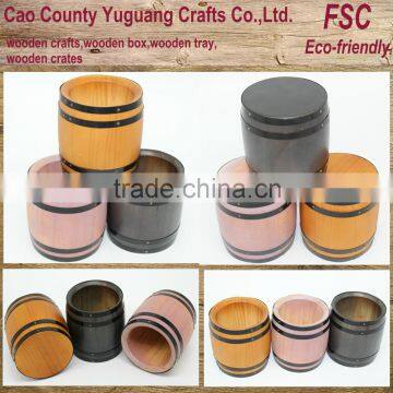 small wooden barrels,wooden craft barrel,wooden barrel with color