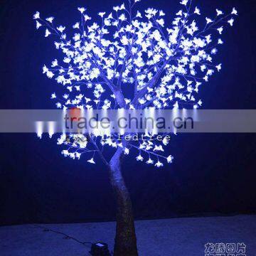 2m White Artificial outdoor lighted cherry blossom trees