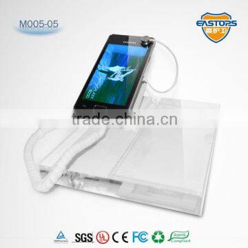 Acrylic stand with mobile phone alarm display stand security support phone charging dual sensor security stand
