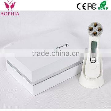 !! hot sell wrinkle remove RF/EMS and 6 colors LED light therapy beauty equipment