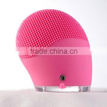 New Arrival Face Beauty Equipment Electric Facial Cleanser Vibrating Silicone Face Washing Brush photo-2