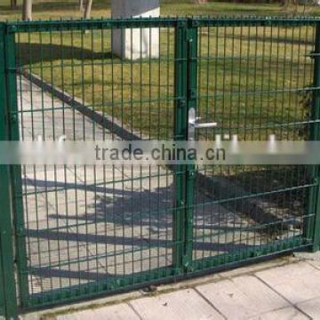 Wire Mesh Perimeter Security Panel gate System/ construction welded nylofor 3D wire panel fence gate