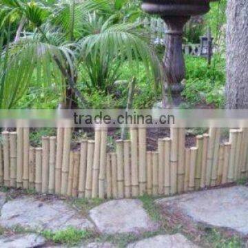 Uneven bamboo edging