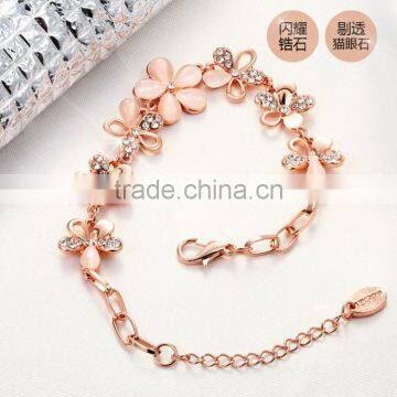 China Top-selling jewelry bracelet Cymophanite crystal floral accessories Chain