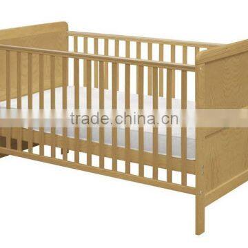 European Style Classic Pine Wood Baby Cot Bed Toddler Bed