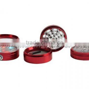 different colors 63mm Aluminum 4 part Herb grinder with Led