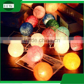 Promotional Fairy party wedding Christmas celebration gift decorative battery powered outfit LED cotton ball string lights