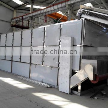 Big Capacity Continuous Hot Air Onion Slices Cubes Dices Drying Machine Belt Dryer