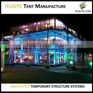 Luxury multi-level structure wedding events tent with lighting for sale