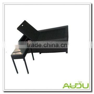 Audu Sun Lounger With Side Table Rattan Swimming Pool Dining Table photo-3