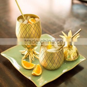 Pineapple brass mug |solid brass mug