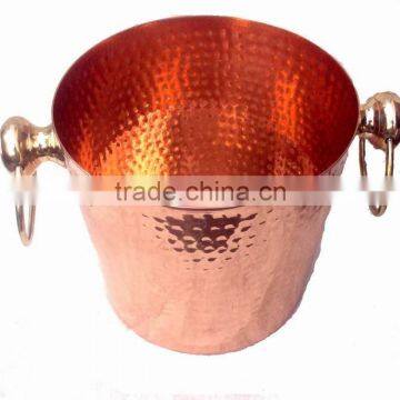 BPA FREE SOLID COPPER ICE BUCKET, 100% PURE COPPER WINE COOLER photo-3