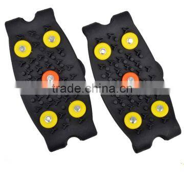 Manufacturer sell easy carry and convinent 5 teeth silicone crampons for outdoor climbing