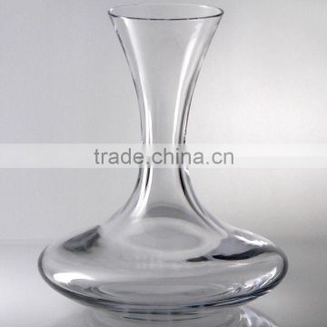 mouth blown glass wine decanter