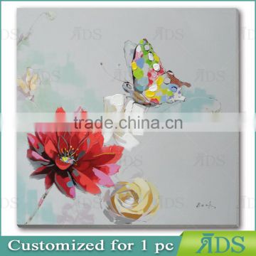 Giclee Print Butterfly Flowers Canvas Oil Painting