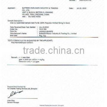 Free Formaldehyde Content