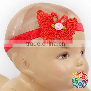 Infant Girls Boutique 1 Headband And 2 Anklet Embroidery Butterfly Bow Headband Set photo-5
