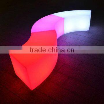 Wholesale Lighting Modern Fashion Plastic LED Bench for One Seat With 16 Colors Change and Over 20 Years Lifespan photo-6