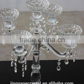 Jingyage Customized Wedding Candelabra With Hanging Crystals photo-3