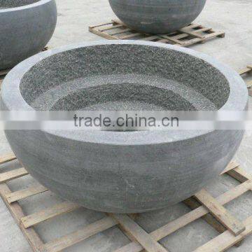 pattern round fiber stone planter