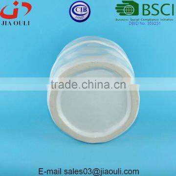 Embossed/ Dimple Design Glazed White Ceramic Garden Pots and Planters photo-5