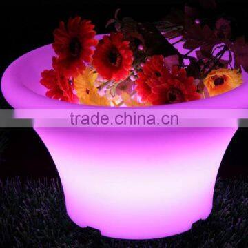 led lighting flower planter, 16 colors change plastic led illuminate flower pot