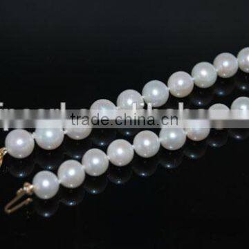 Simple 7-8mm White Round Freshwater Pearl Bracelet photo-2