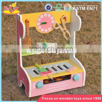Wholesale Preschool Kids Play Barbecue Wooden Toy Bbq Set New Design Girls Wooden Toy Bbq Set W10C302 photo-3