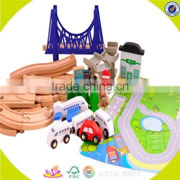 Wholesale Wooden Toy Railway Cheap Kids Toy Railway Top Fashion Toy Railway W04C019 photo-4