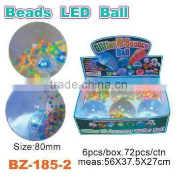 80mm LED Water Bouncing Ball With Beads