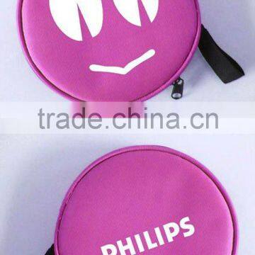 Fashion Round Shape Waterproof Neoprene Cute CD Case Mini DVD Cover Bag photo-2